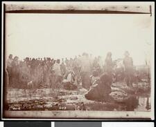 Mojave Indians Surrounding What Appears To Be A Funeral Pyre Cali - Old Photo picture