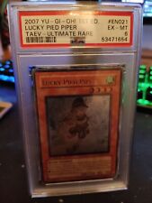 Yugioh Lucky Pied Piper TAEV-EN021 1st Edition Ultimate Rare PSA 6 EX-MT picture