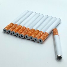10 x 3" Metal One Hitter Dugout Smoking Pipe Cigarette Bat Large Ceramic Tobacco picture