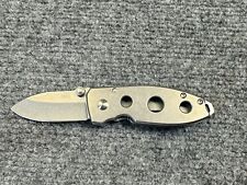 CRKT Squid Silver Folding Pocket Knife Frame Lock Plain Blade - Great condition picture
