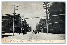 1907 Main Street Road People Salamanca New York NY Vintage Posted Postcard picture