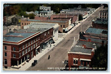 c1910 Bird's Eye View of Main Street Miles Ciy Montana MT Antique Postcard picture