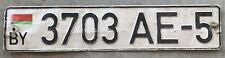 HEAVILY USED BELARUS LICENSE PLATE #3703AE5 picture