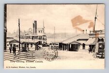 Windsor ON-Ontario Canada, Ferry Landing, Souvenir, Vintage c1906 Postcard picture