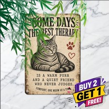 The Best Antidepressants Theme Poster Vintage Cat Lover Metal Tin Sign Decor picture