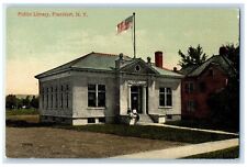 c1910's Public Library Exterior Frankfort New York NY Unposted Vintage Postcard picture