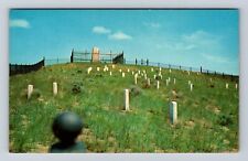 Crow Agency MT-Montana, Custer Battlefield, Site of Last Stand Vintage Postcard picture
