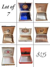 Lot of 7 Empty Cigar Boxes picture