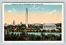 Panoramic City View From The Virginia Hills, Washington DC Vintage Postcard picture