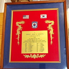 Vintage 1984-1986 USFK UNC CFC Korea Military Presentation Plaque Air Force J2 picture