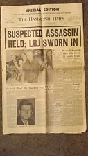  THE Hammond Times November 23, 1963 And JFK ASSASSINATION OF A PRESIDENT BOOK picture