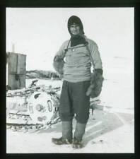 Lieutenant Evans by the motor Antarctica British Antarctic Expedit .. Old Photo picture