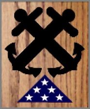BOATSWAINS MATE MILITARY AWARD WOOD SHADOW BOX MEDAL DISPLAY CASE  picture