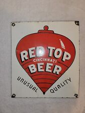Vintage Redtop Beer Sign Porcelain Redtop Brewery Pabst Schaefer Stroh's Schmidt picture