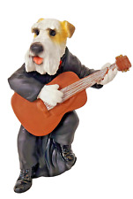 Vintage Ganz Bo Beagles & The Bad Bones Schnauzer Dog Playing Guitar 5” Figurine picture