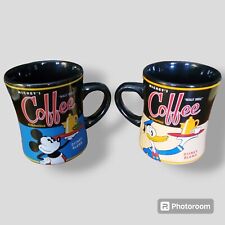 Vintage Disney Mickey & Donald Coffee Mugs Set - Theme Perks Ceramic Cup picture