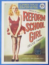 Postcard Reform School Girl Pulp Fiction Cover by Felice Swados 6.75