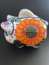 Vibrant Talavera Piggy Bank | Colorful Mexican Sun Flower Theme picture