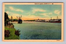 Albany NY-New York, Port of Albany, Antique Vintage Souvenir Postcard picture