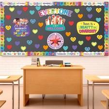 81 Pcs Diversity Bulletin Board Set Inclusive Everyone is Welcome Classroom picture
