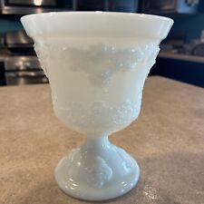 Vintage E O Brody co. White Milk Glass Footed Vase  Marked M4300 picture