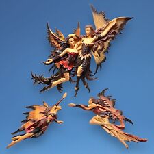 Gothic Fantasy Fairy Vixen Wall Sculptures, Tattooed Fairies 3 Piece EUC picture