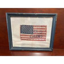 Vintage Distressed Old Glory Flag Framed Picture Print Americana Country 11