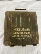 WW2 GERMAN/ ITALIAN MORTAR AMMO CASE WW2 81mm Model 35 Mortar With Tubes picture