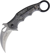 Fox Karambit Linerlock Black Micarta Folding Stonewashed N690 Knife picture
