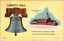 Post Card Liberty Bell And Independence Hall Philadelphia PA. picture