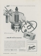 1946 Eimac Electronic Vacuum Tubes Ad Vintage Early Plastic Industry picture