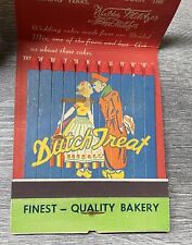 Dated 1948- Giant Feature Matchbook- Full Unstruck, Militzer’s Bakery, Milwaukee picture