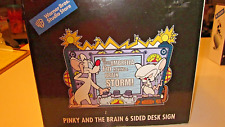 PINKY AND THE BRAIN 6 Side Desk Sign Cube Rare picture