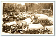 c1930's Xochimilco Mexico Boat Transportation Scene Vintage RPPC Photo Postcard picture