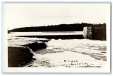 c1918 Mill Dam Shell Rock River View Nora Springs Iowa IA RPPC Photo Postcard picture