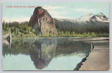 Postcard Washington Columbia River Castle Rock Beacon Rock Park picture