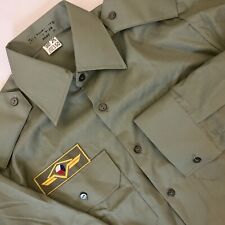 Czech Army Vintage Field Shirt L Czechoslovakia Military Mens Medium Small picture