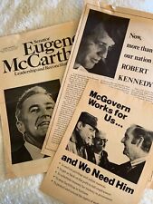 Vintage 1968 & 1972 Prez Campaign Literature Kennedy McCarthy McGovern picture