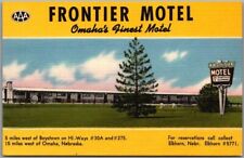 Omaha, Nebraska Postcard FRONTIER MOTEL Highway 30 Roadside Linen - Dated 1959 picture