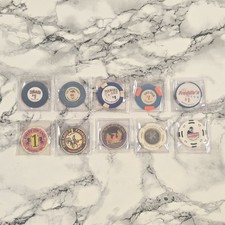 (LOT OF 10) - Seattle Tacoma Washington WA (One Dollar / $1) Casino Poker Chip picture