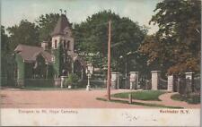 Postcard Entrance Mt Hope Cemetery Rochester NY  picture