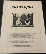National Huntington's Disease Association - Vintage 1983 Print Ad / Wall Art picture