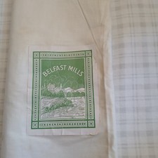 5 Yards Vintage Belfast Mills Irish Linen Fabric Bolt New Old Stock Orig Label picture