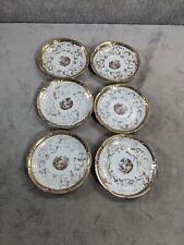 6 Vintage Bavaria Golden Fine China Porcelain Made In Germany 3.5” Small Plates picture
