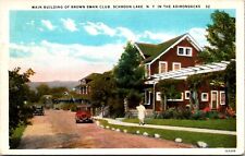 Main Building Of Brown Swan Club Schroon Lake New York NY Vintage Postcard L2 picture