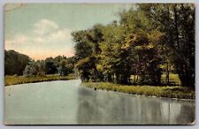 Penny Pack Creek Hatboro Pennsylvania Waterfront Reflections Vintage PM Postcard picture