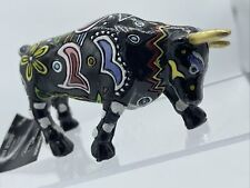 Psychedelic Hand Painted Bull Statue Figurine Capriehos Caudi 4” Madrid Spain picture