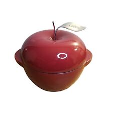 Lodge Red Apple Dutch Oven 3.5 Qt Enamel Cast Iron Casserole Baking Cooking Dish picture