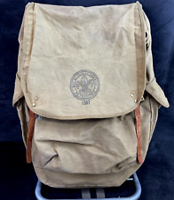 Vintage BSA Tan Hard CANVAS Boy Scouts Aluminum Framed Hiking Backpack Frontier picture