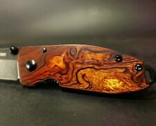 Desert Ironwood Knife Scale Handle Compatible with EDC CRKT SQUID Pocket Knife picture